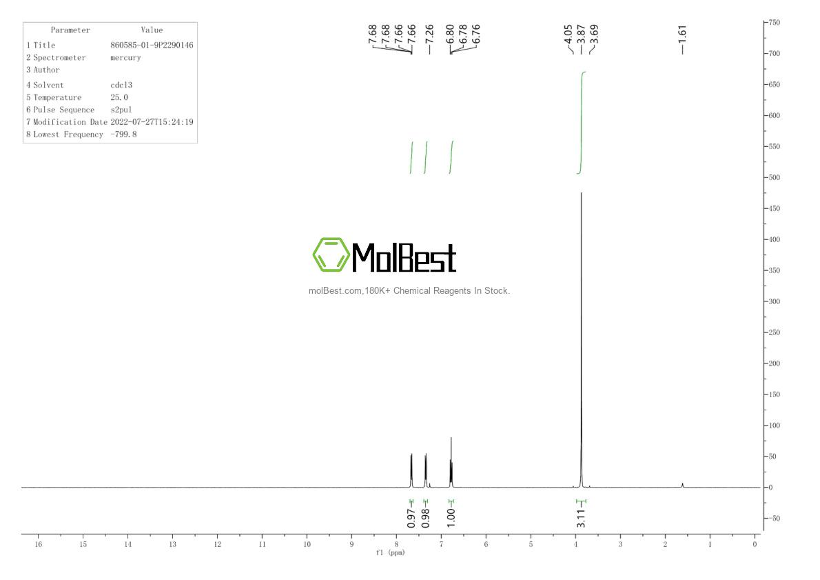 Spektrum pengujian sampel fisik (NMR) 860585-01-9