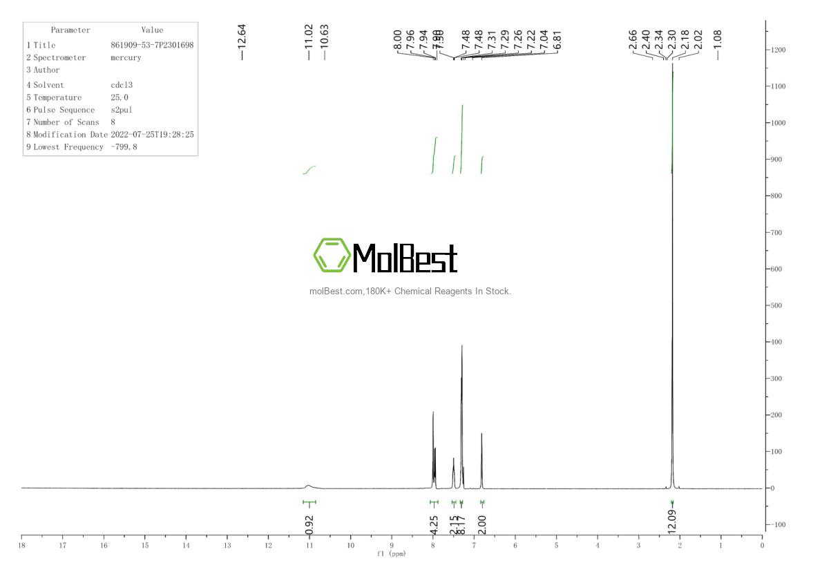 Spektrum pengujian sampel fisik (NMR) 861909-53-7