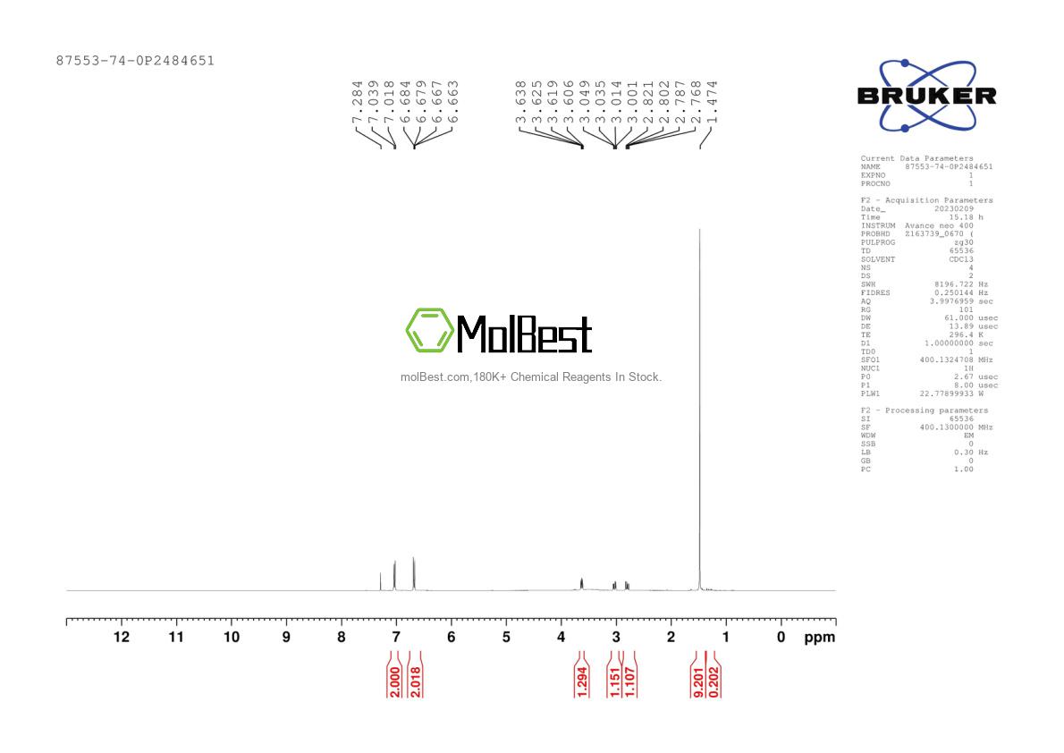 Physical sample testing spectrum (NMR) of 87553-74-0