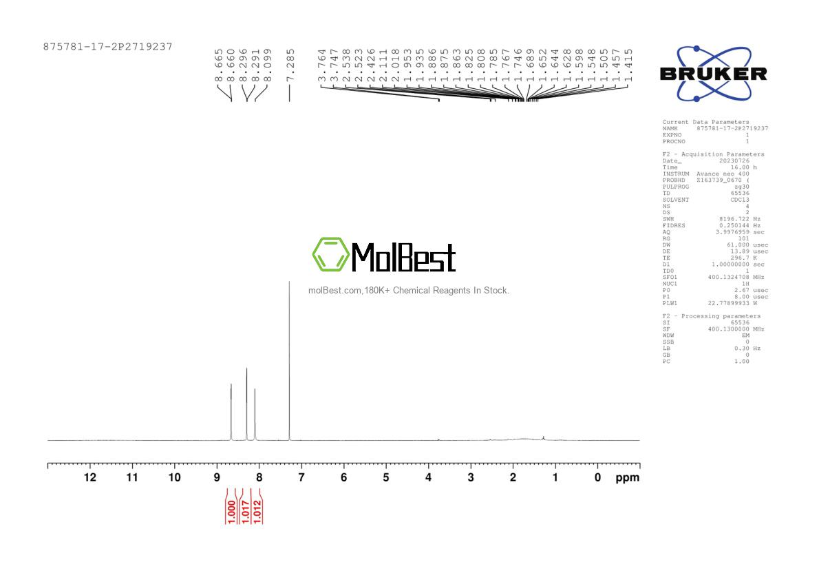 Physical sample testing spectrum (NMR) of 875781-17-2