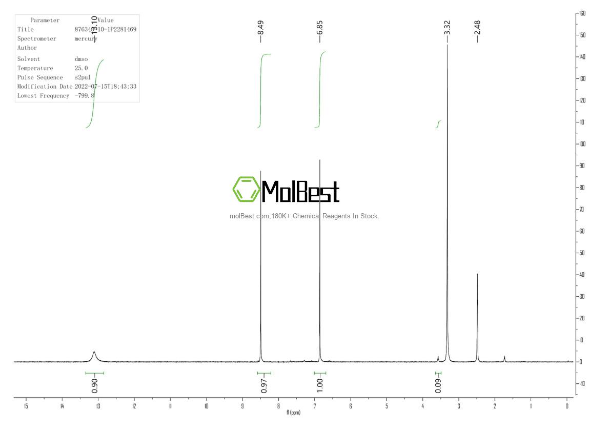 876343-10-1 fiziksel numune test spektrumu (NMR)