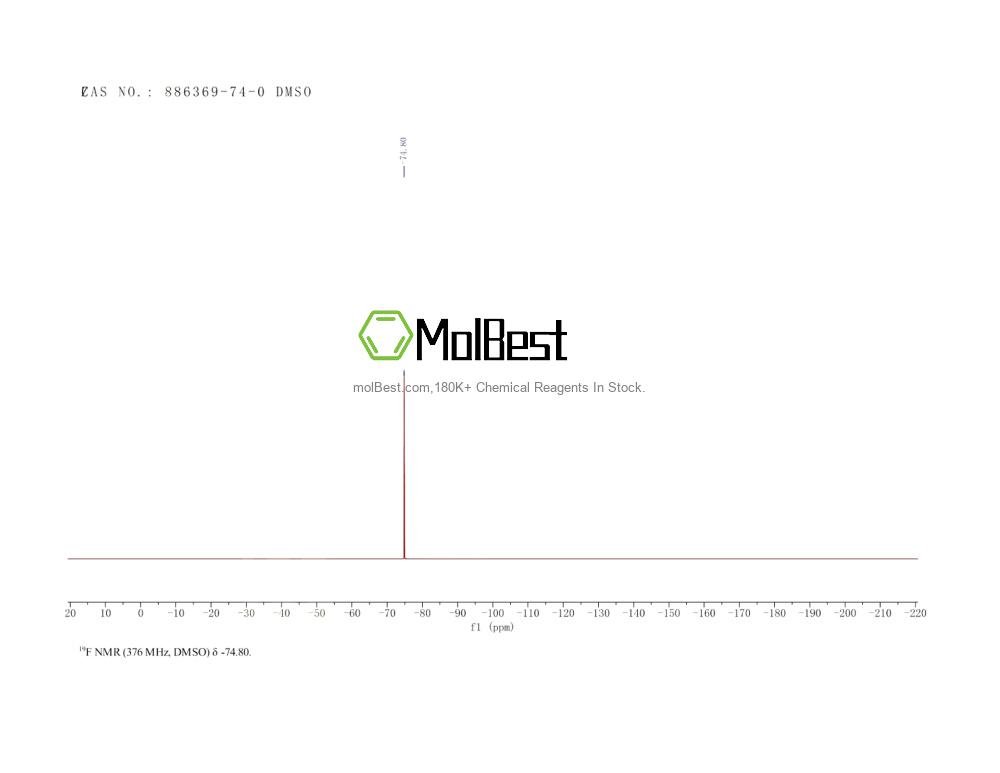 Espectro de teste de amostra física (NMR) de 886369-74-0