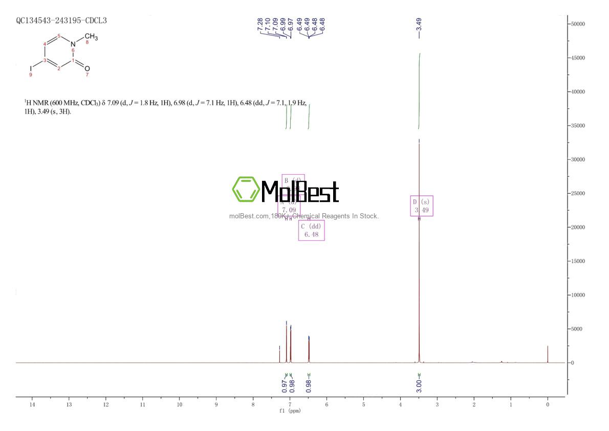 Espectro de teste de amostra física (NMR) de 889865-47-8