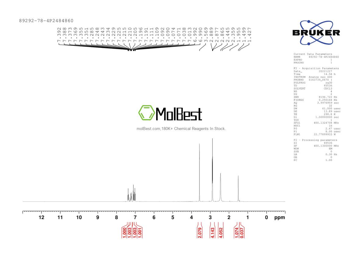 89292-78-4 fiziksel numune test spektrumu (NMR)