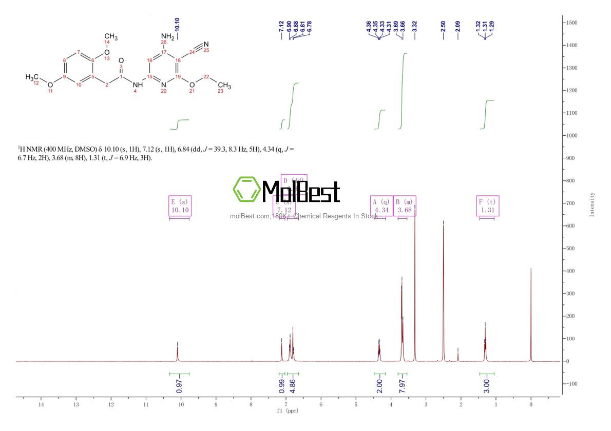 Spektrum pengujian sampel fisik (NMR) 894804-07-0