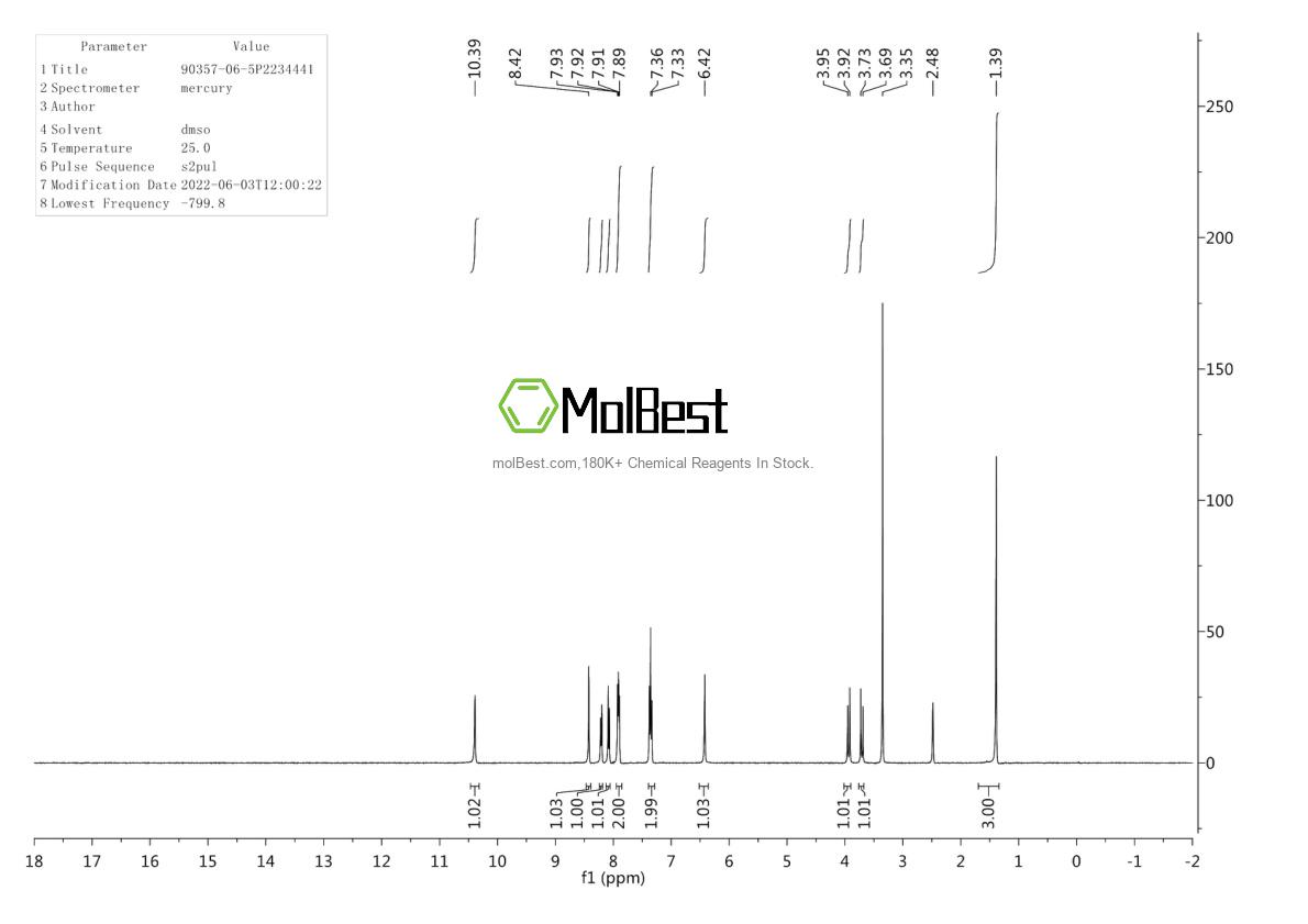 Physical sample testing spectrum (NMR) of 90357-06-5