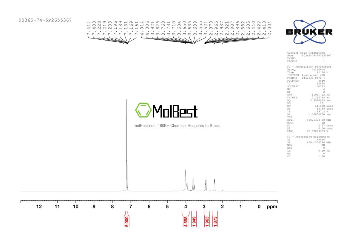 Physical sample testing spectrum (NMR) of 90365-74-5