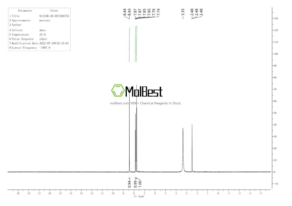 Physical sample testing spectrum (NMR) of 914106-26-6