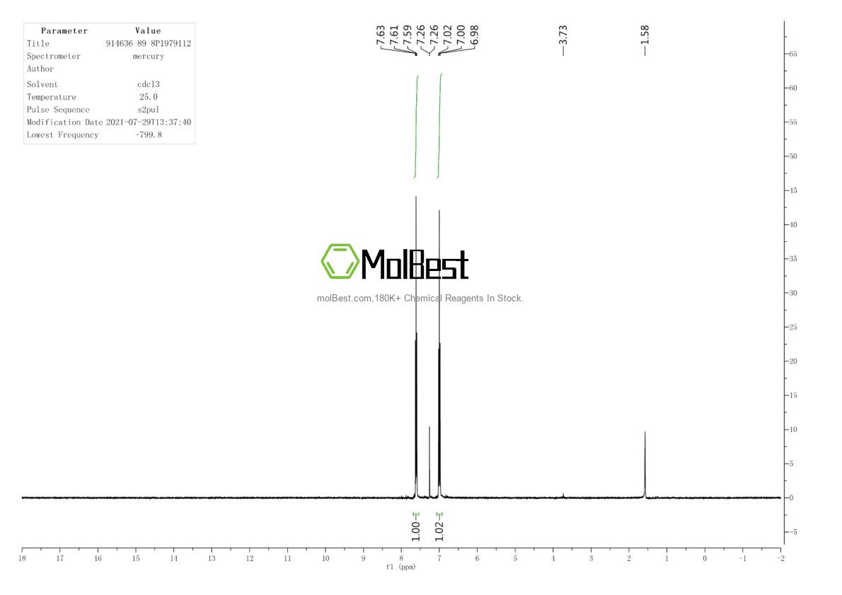 Physical sample testing spectrum (NMR) of 914636-89-8