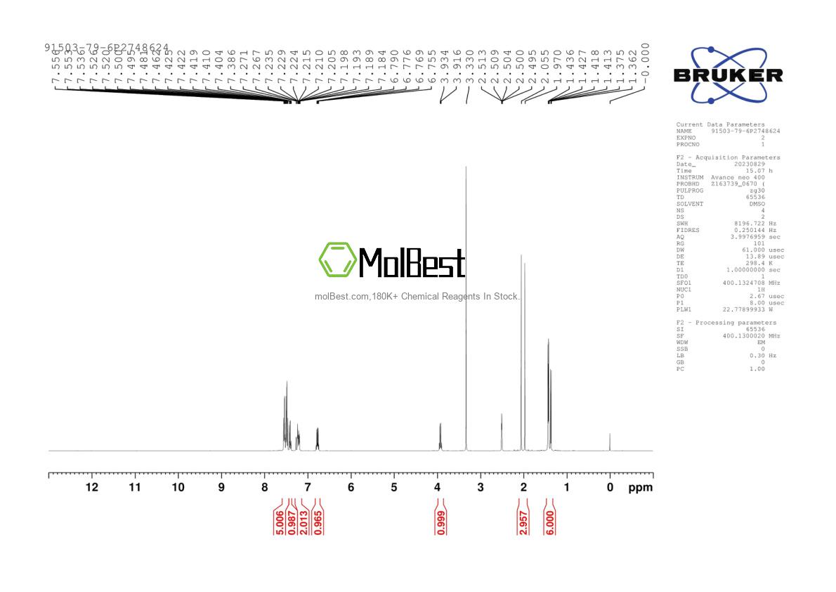 91503-79-6 fiziksel numune test spektrumu (NMR)