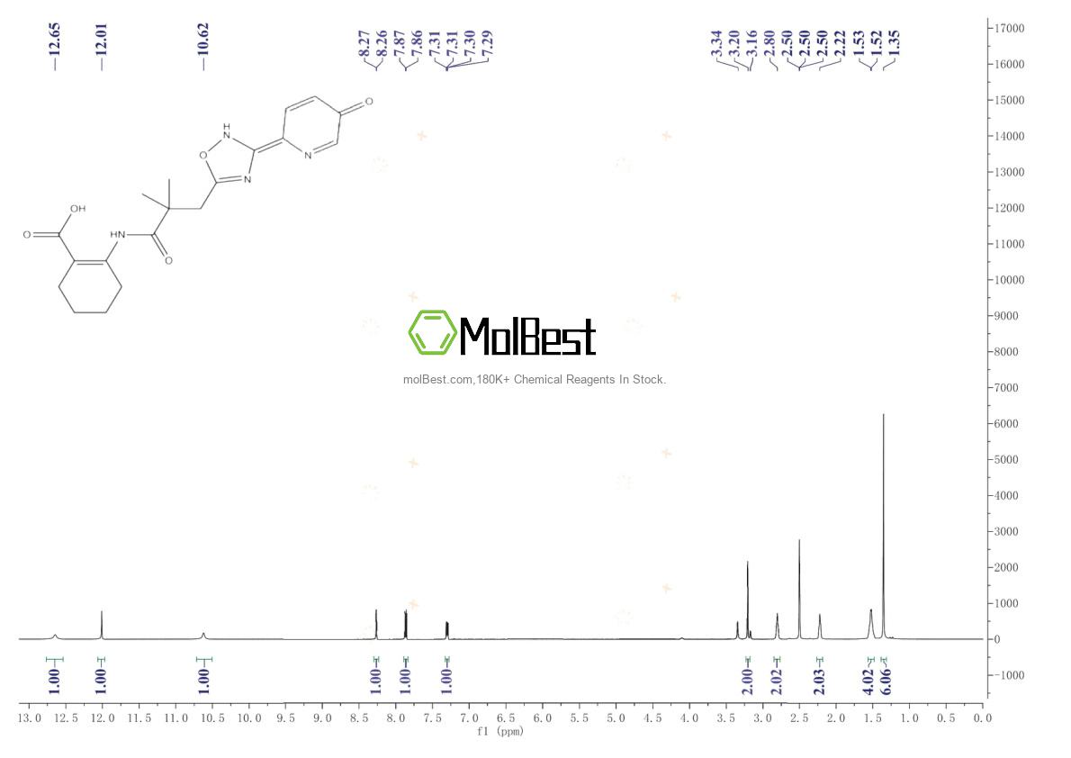 Спектр анализа физического образца (ЯМР) для 917910-45-3