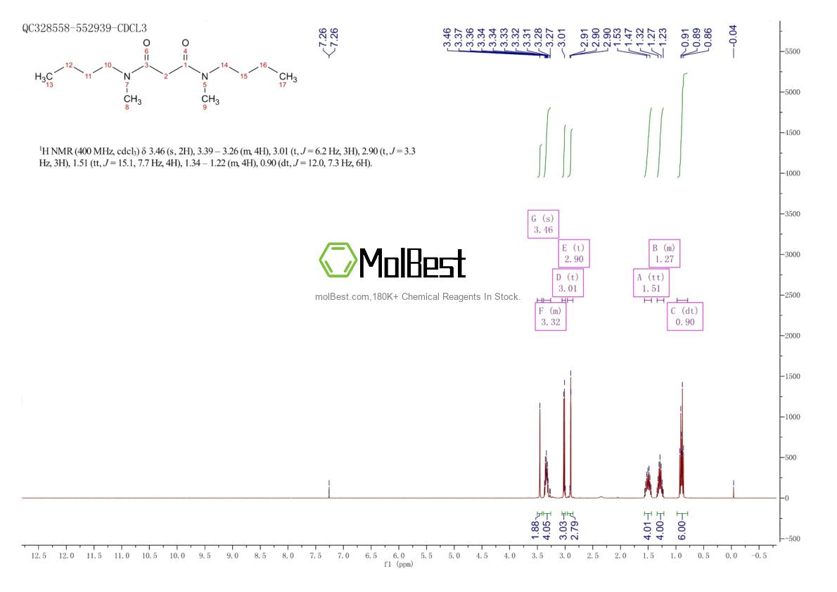 Спектр анализа физического образца (ЯМР) для 91914-98-6