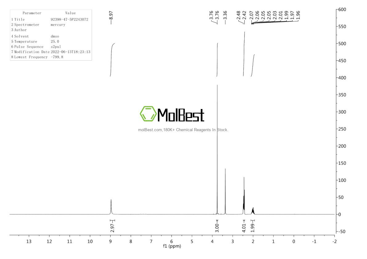 Physical sample testing spectrum (NMR) of 92398-47-5
