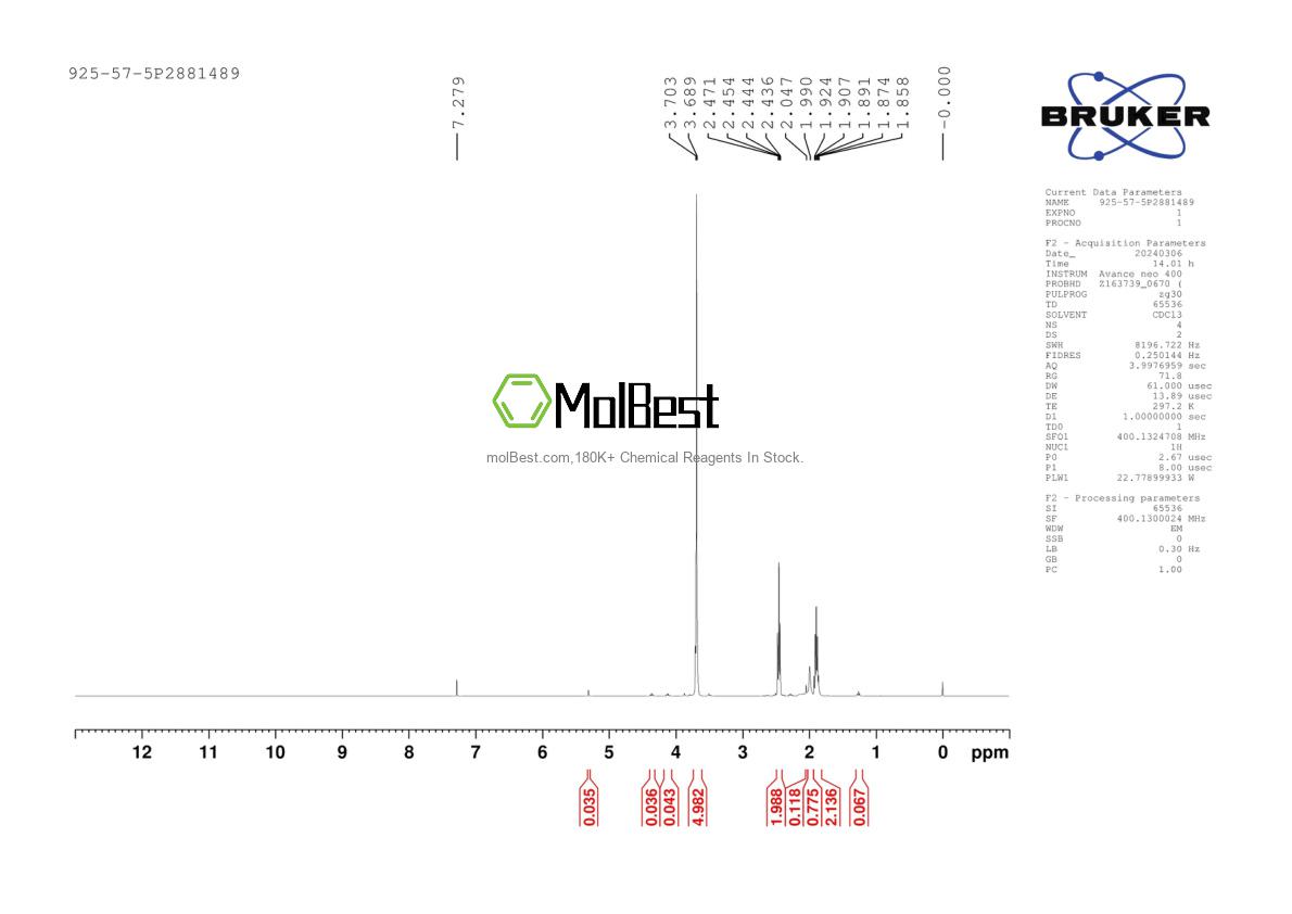 Physical sample testing spectrum (NMR) of 925-57-5