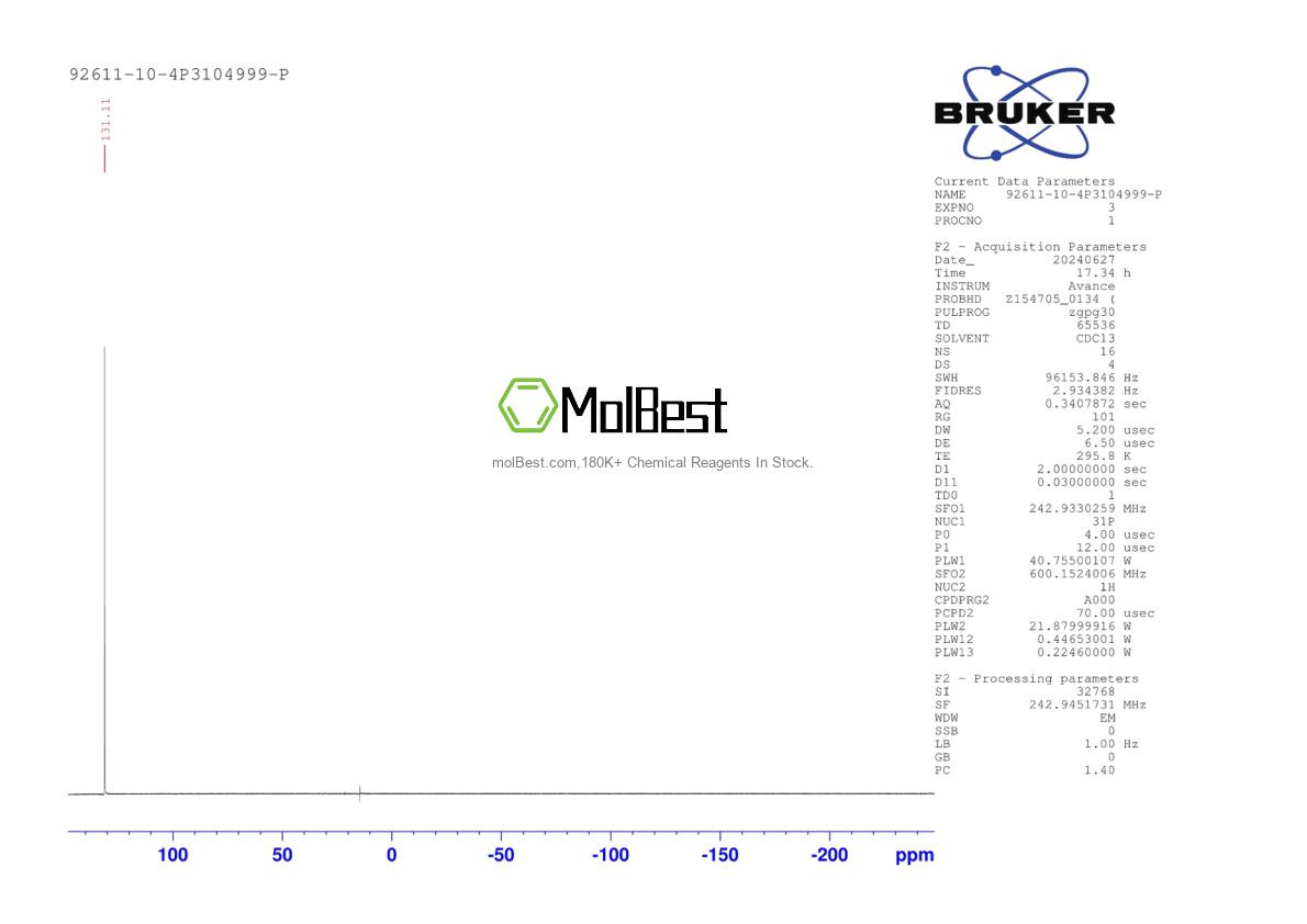 Physical sample testing spectrum (NMR) of 92611-10-4