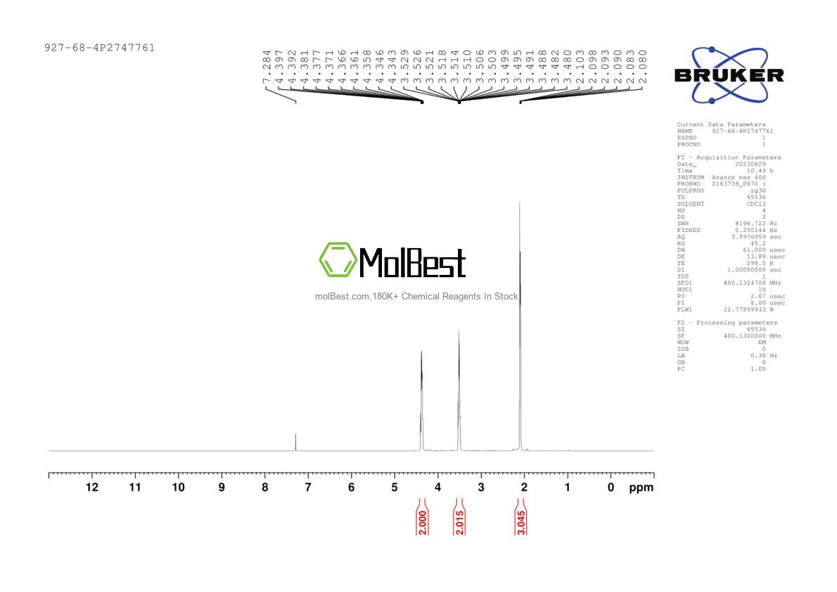 Physical sample testing spectrum (NMR) of 927-68-4