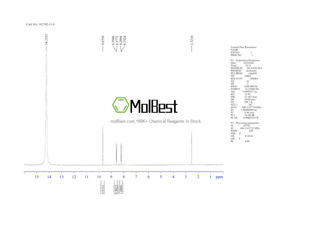 932702-11-9 fiziksel numune test spektrumu (NMR)