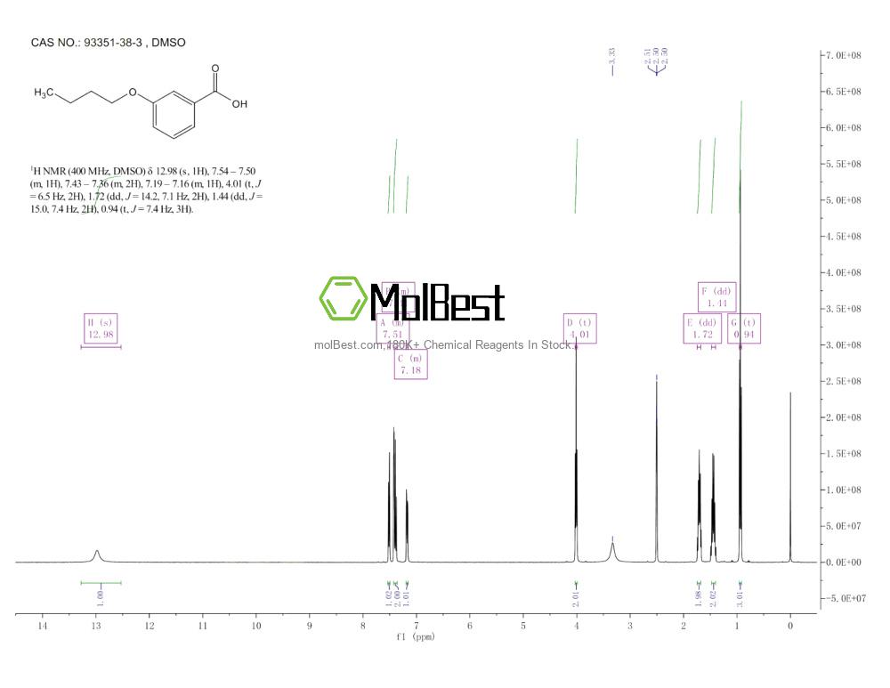 Physical sample testing spectrum (NMR) of 93351-38-3