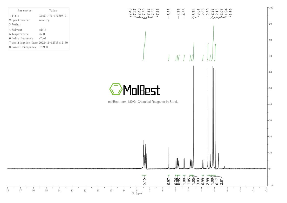 Physical sample testing spectrum (NMR) of 934591-76-1