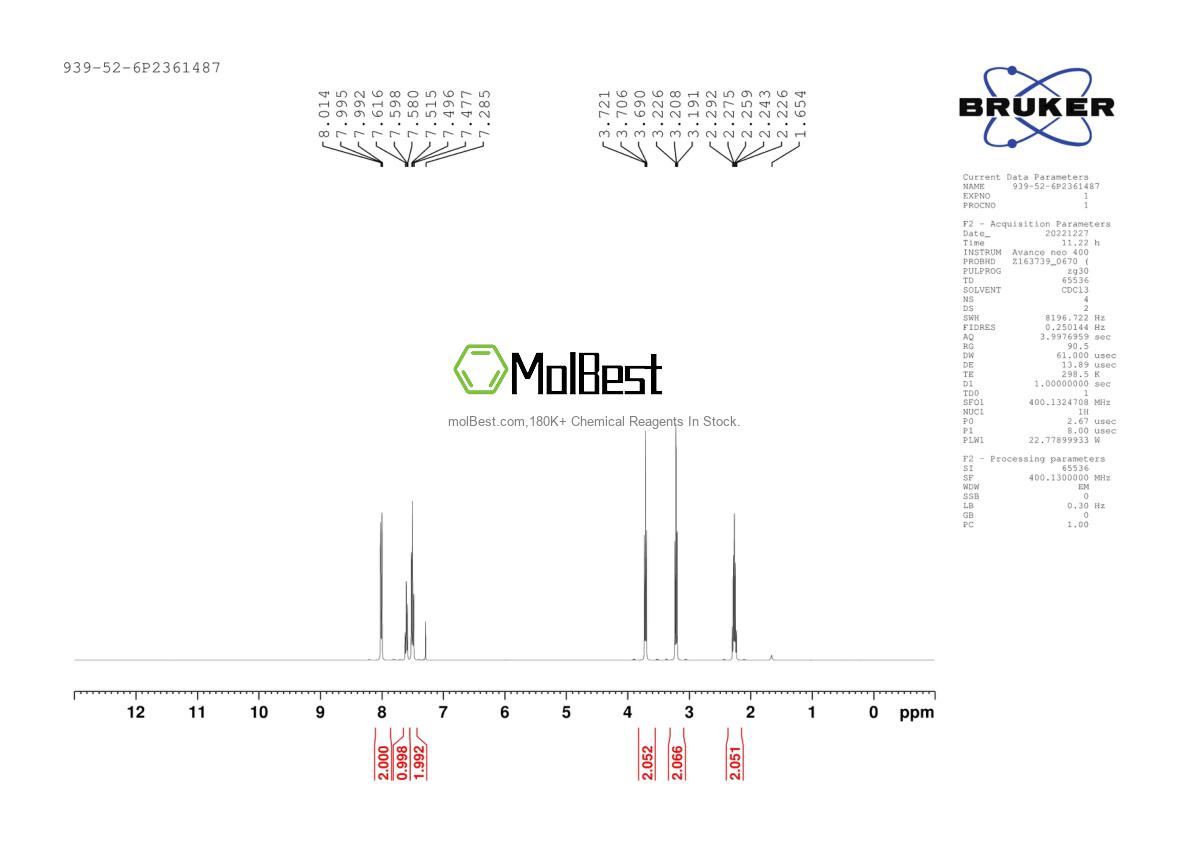 Physical sample testing spectrum (NMR) of 939-52-6