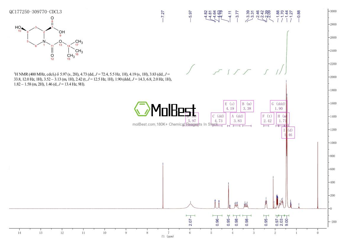 Physical sample testing spectrum (NMR) of 955016-25-8