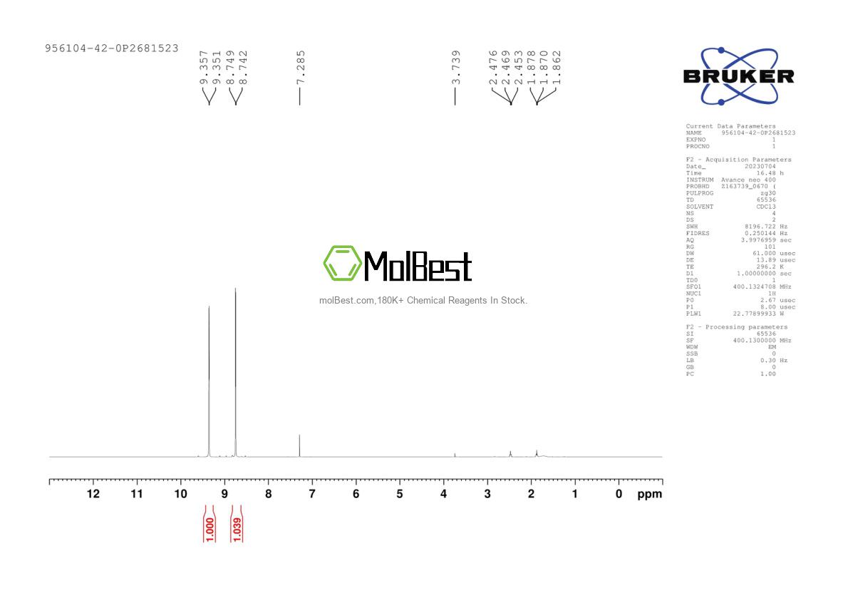 Physical sample testing spectrum (NMR) of 956104-42-0