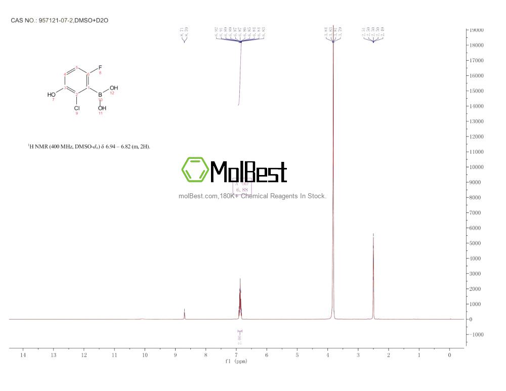 Physical sample testing spectrum (NMR) of 957121-07-2
