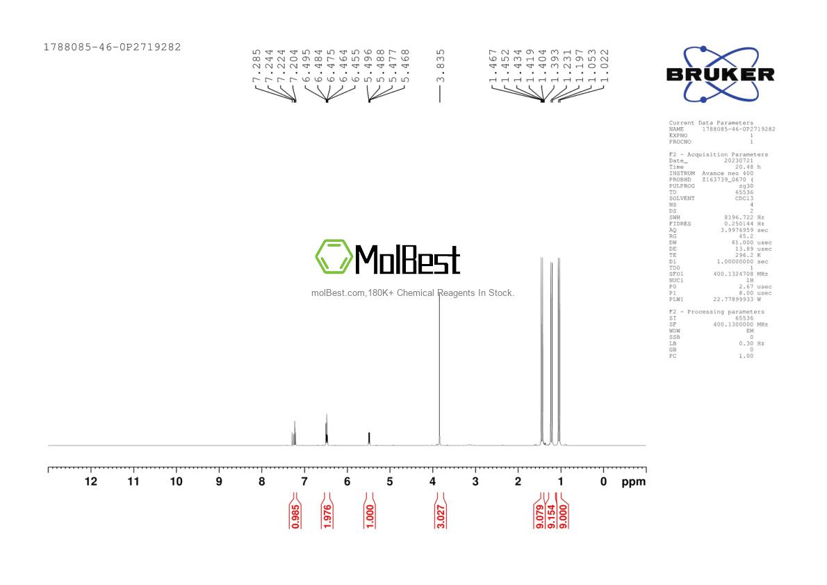 Physical sample testing spectrum (NMR) of 958261-51-3