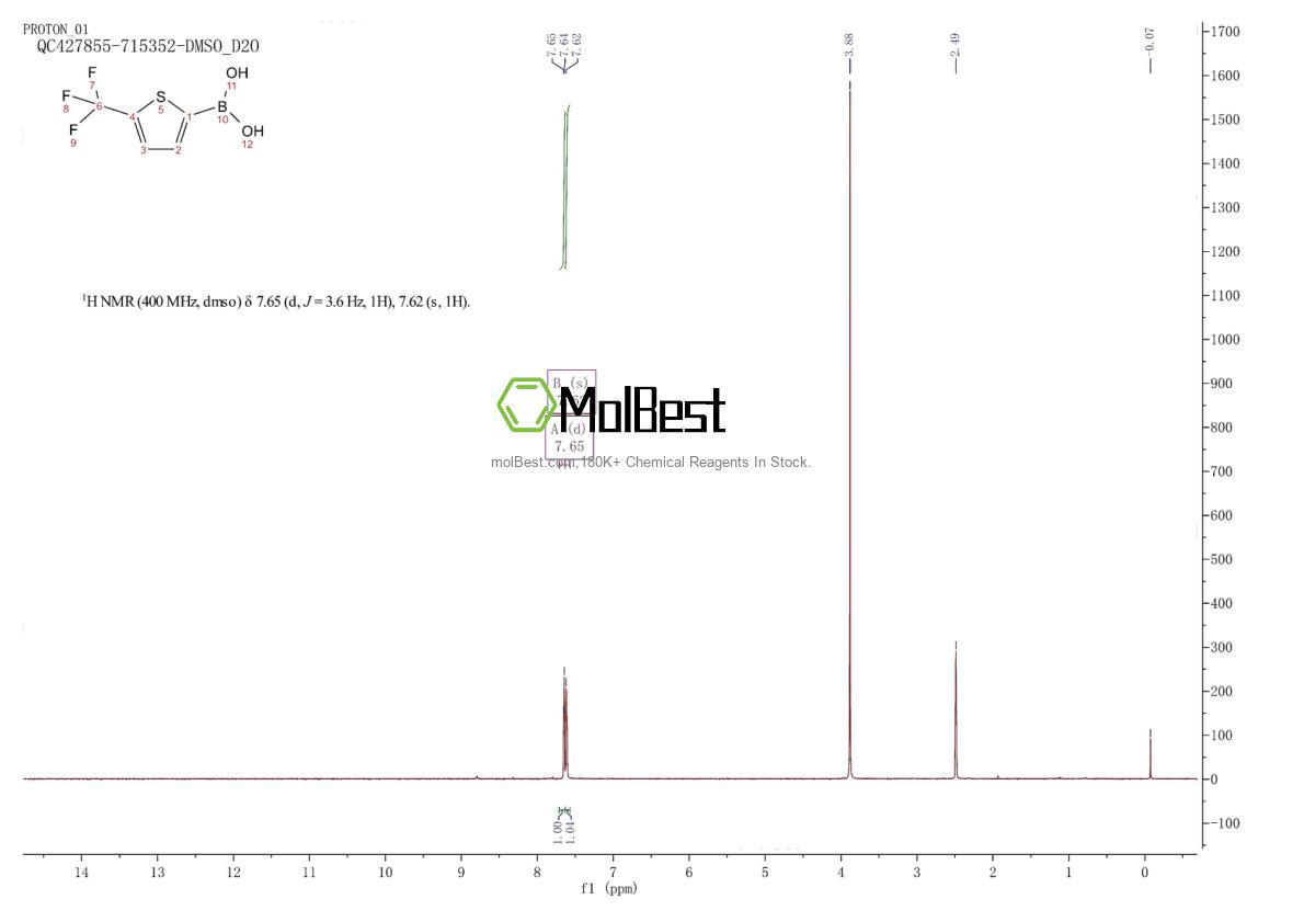 Physical sample testing spectrum (NMR) of 958451-91-7