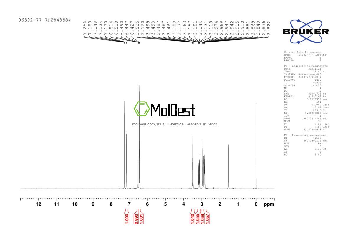 Physical sample testing spectrum (NMR) of 96392-77-7