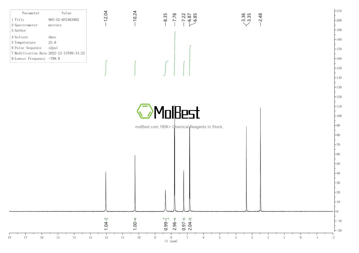 Physical sample testing spectrum (NMR) of 965-52-6