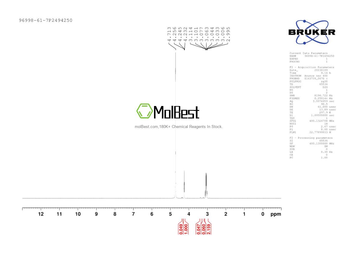 Physical sample testing spectrum (NMR) of 96998-61-7