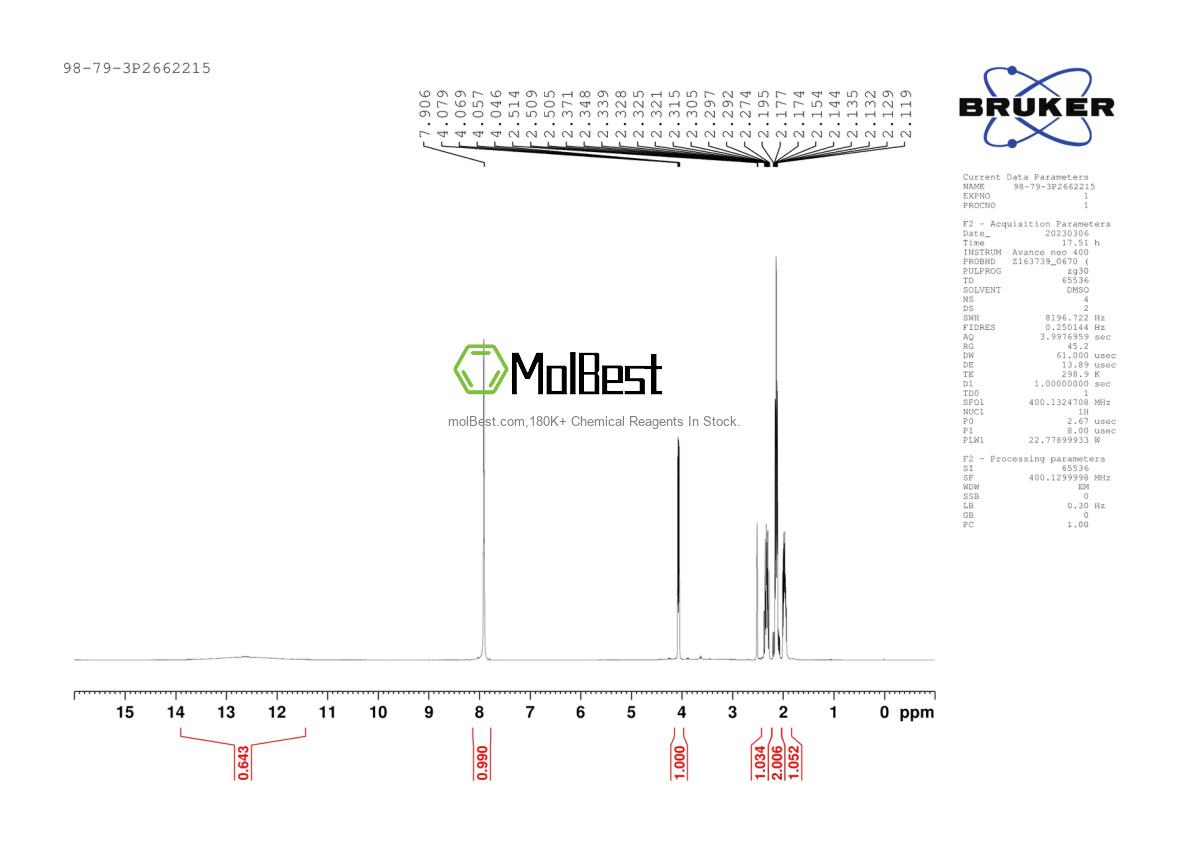 Physical sample testing spectrum (NMR) of 98-79-3