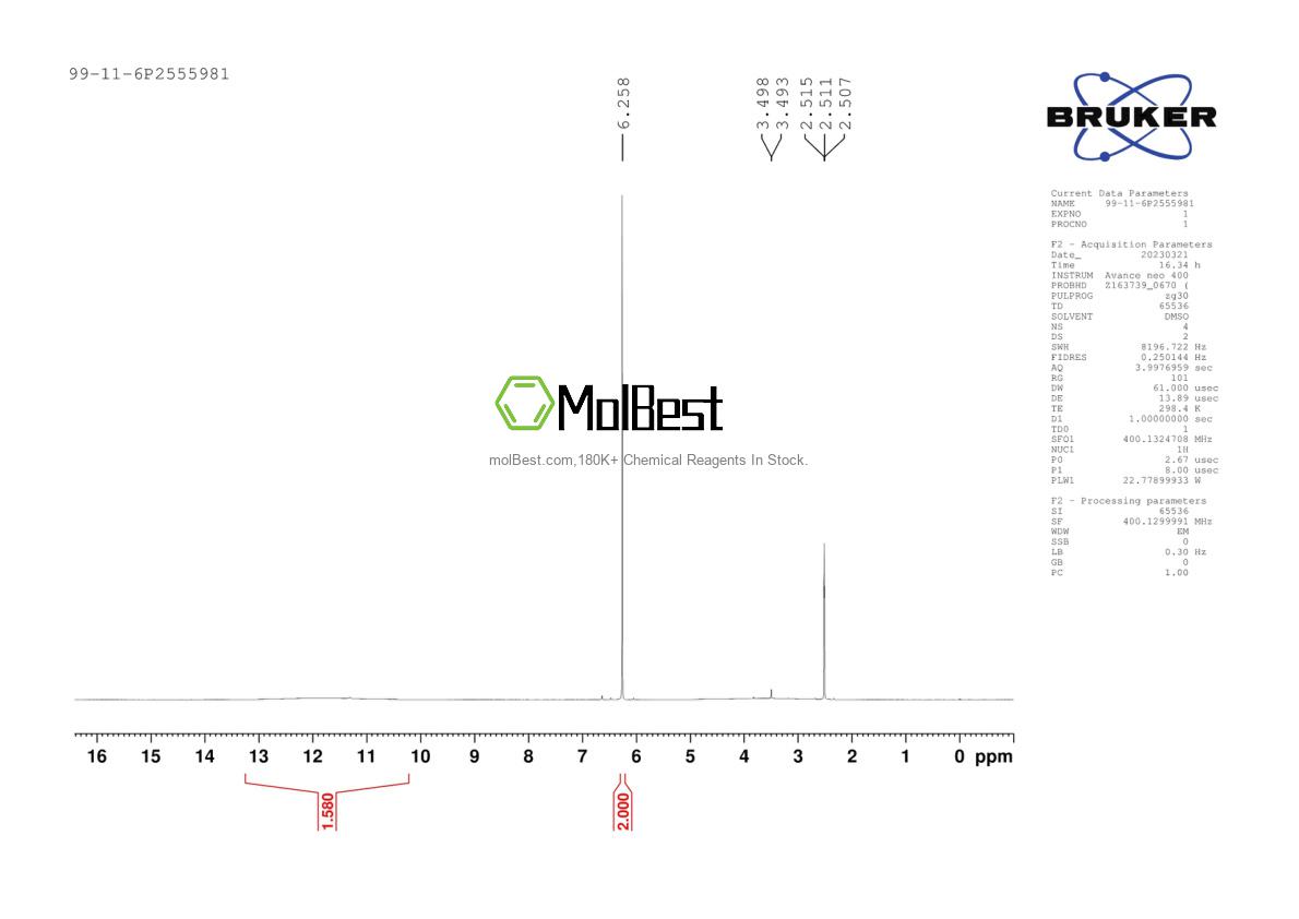 Physical sample testing spectrum (NMR) of 99-11-6